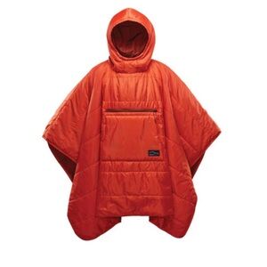 Therm-a-rest Honcho Poncho insulated blanket poncho in tomato